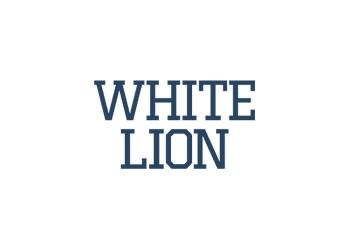 while lion logo